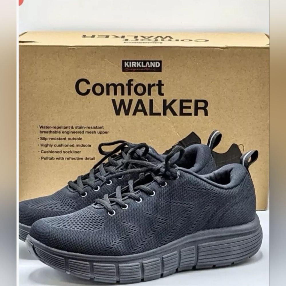 Kirkland Signature “Comfort Walker” Men’s [Black] Sneakers Slip-Resistant Shoes